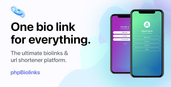 BioLinks - Bio Links, URL Shortener & QR Codes Generator (SAAS)