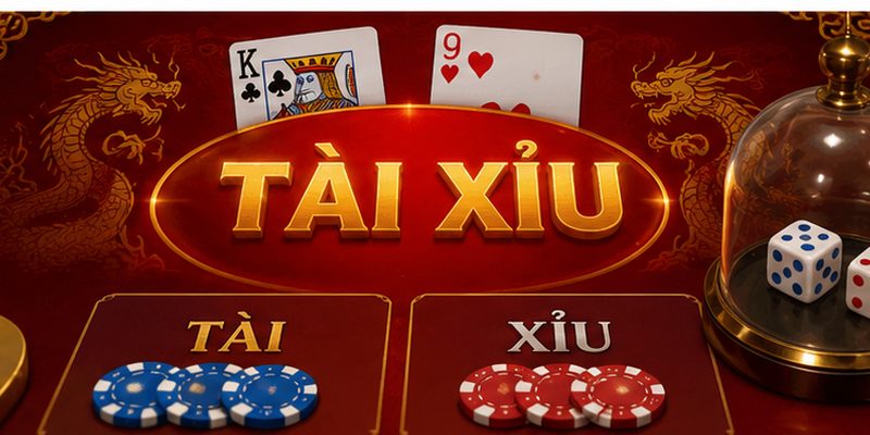 Dice and cards create a vivid digital card game scene display.