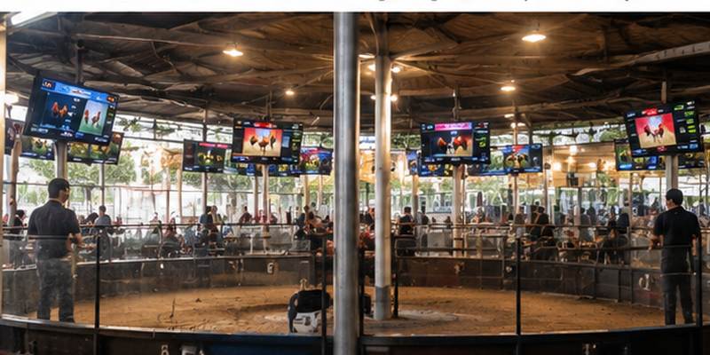 Multiple arena screens show event coverage across the amazon theme system.